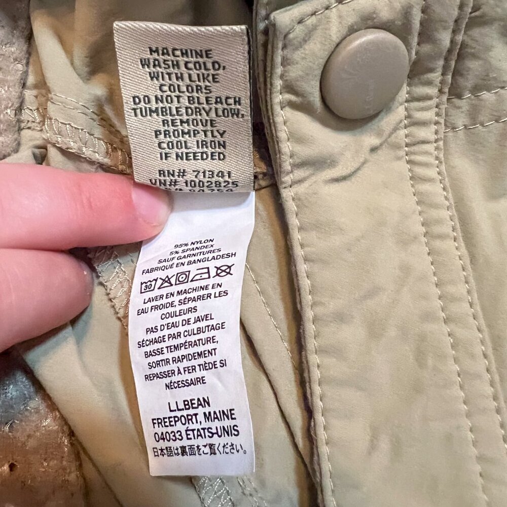 L.L. Bean Women's Water-Repellent Comfort Shorts, Mid-Rise Costal Dune Size 8 - Picture 9 of 9